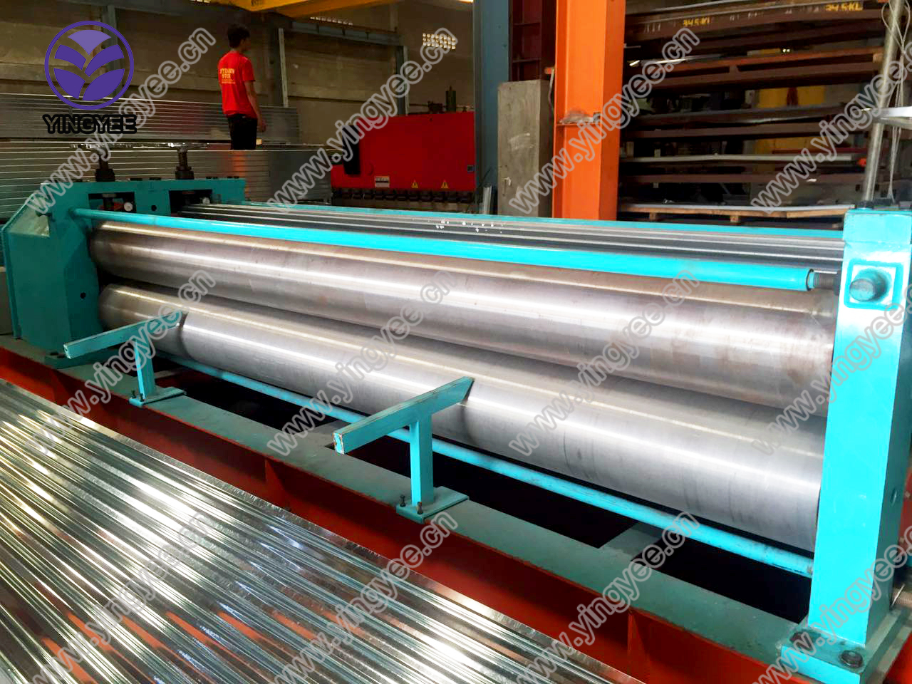 corrugated sheet roof roll forming line