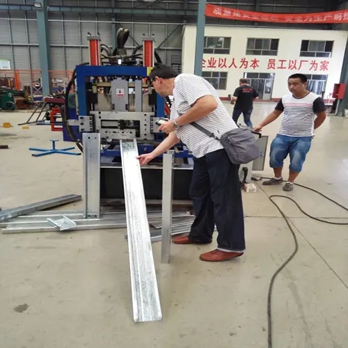 plc adjust size c z purlin machine