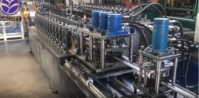 steel frame cz purlin roll forming machine